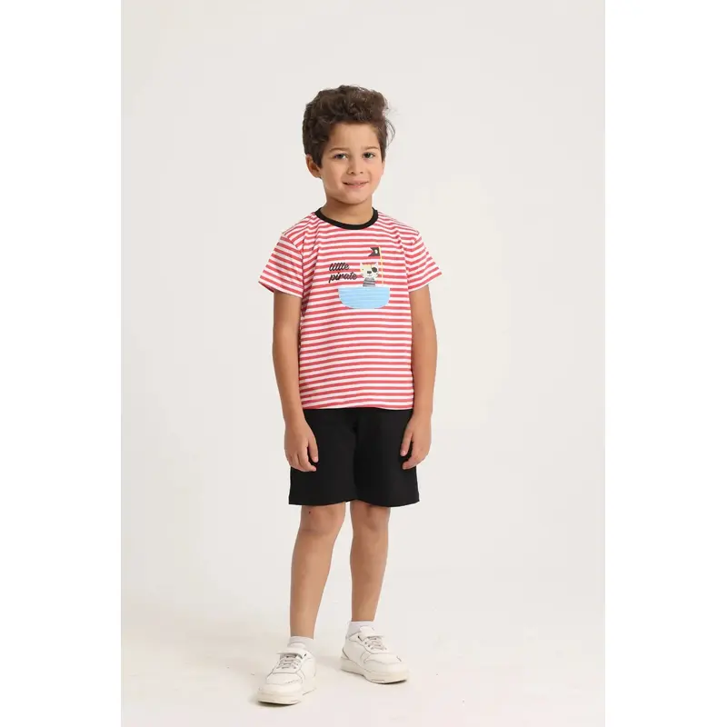 Baby Boys 2-Piece Outfit Set  Little Pirate (White/Red)