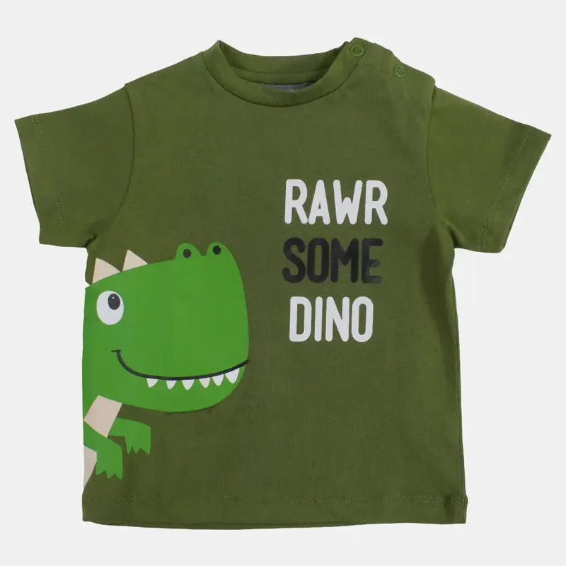 Baby Boys Cotton T-Shirt - Rawrsome Dino