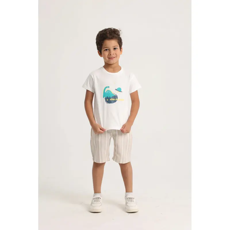 Baby Boys Short-Sleeved T-Shirt   Off-White Dino in Space