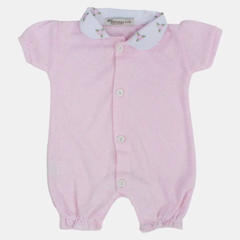 Baby Girls Cotton Romper - Pastel Colors