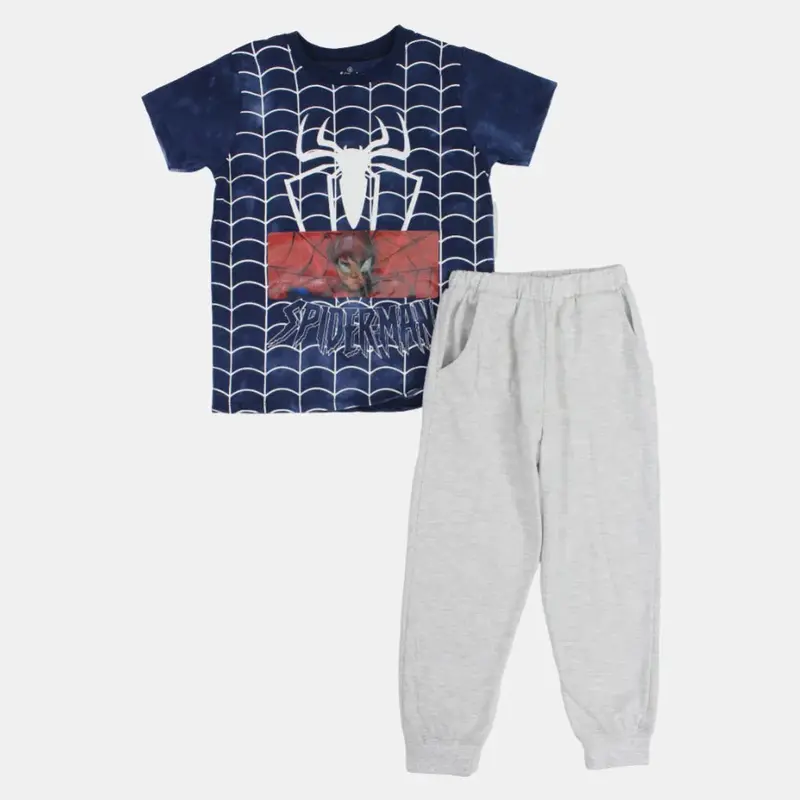 Boys Spiderman Cotton Pajama Set