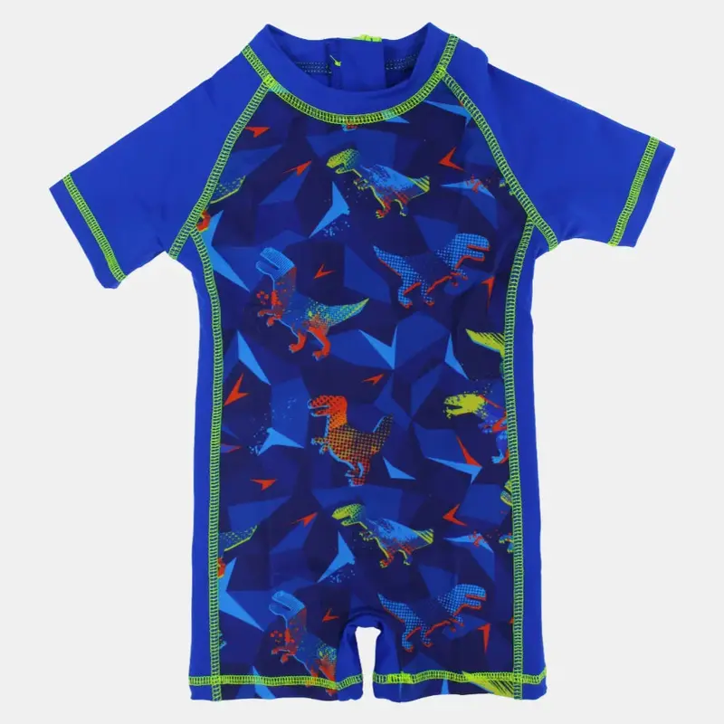 Dinosaurs Boys Blue Overall Swimsuit