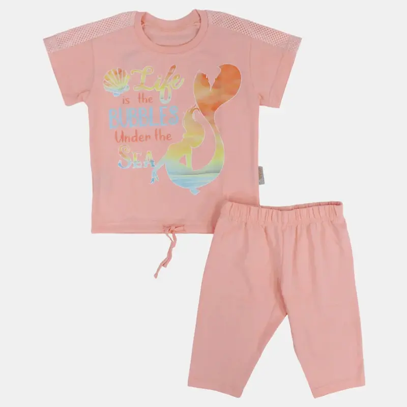 Girls Cotton Pajama Set  Bubbles Design