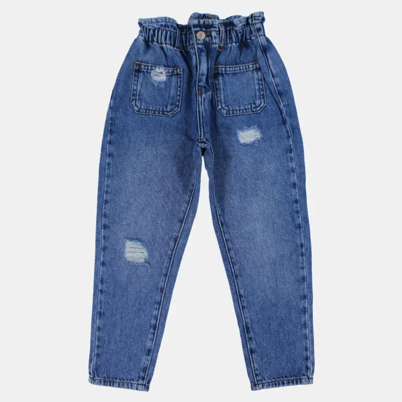 Girls Dark Wash Stretch Jeans