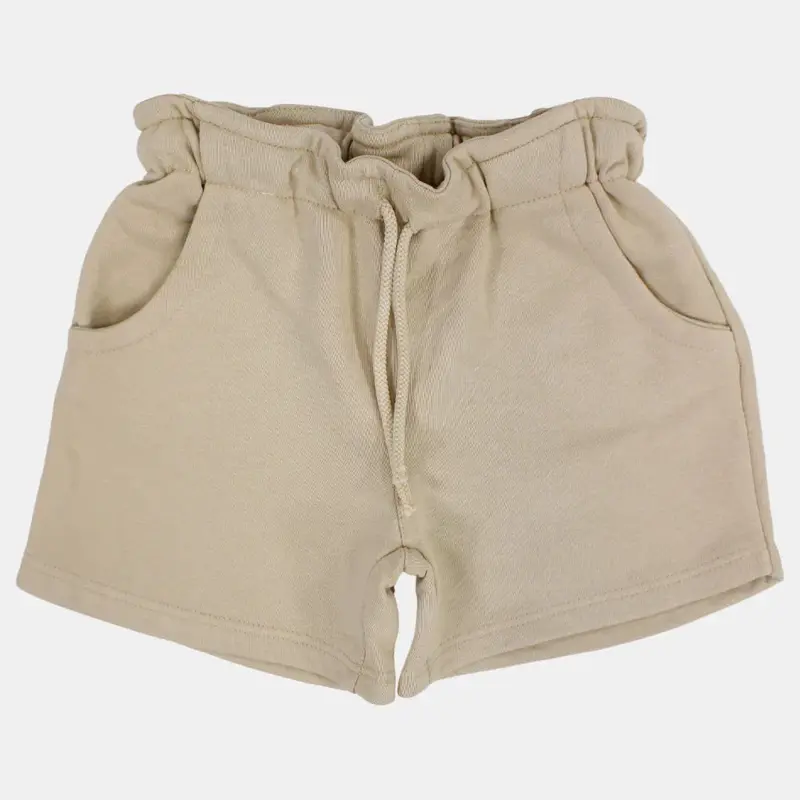 Unisex Cotton Shorts  Beige
