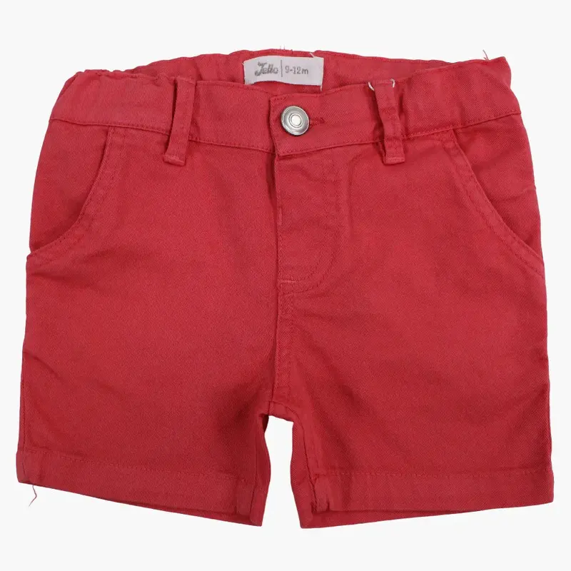 Baby Boys Gabardine Shorts - Watermelon