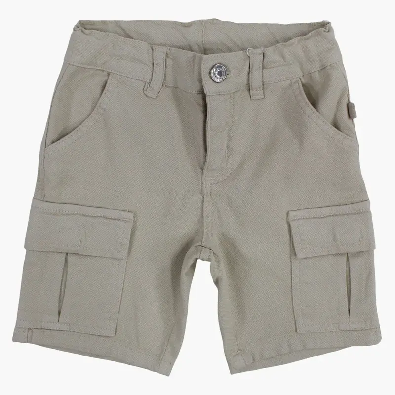 Boys Gabardine Cargo Shorts  Beige
