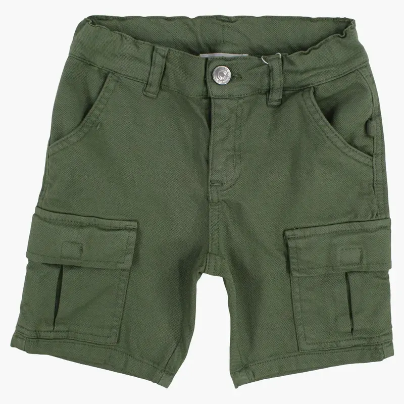 Boys Gabardine Cargo Shorts  Olive