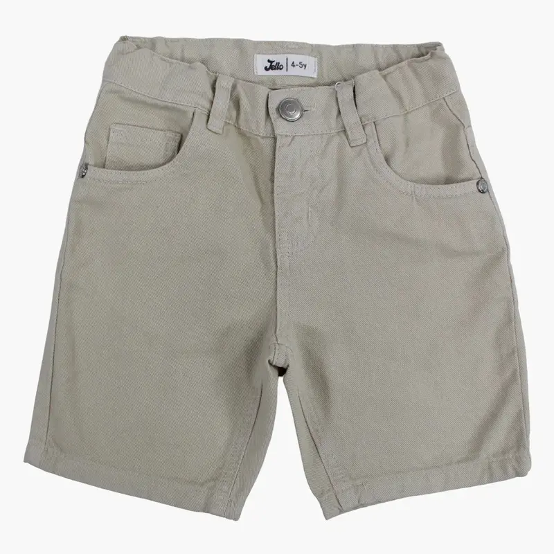 Boys Gabardine Shorts - Beige