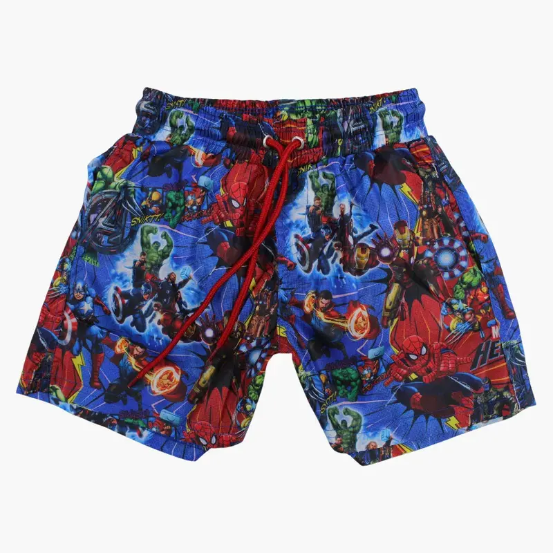 Boys Swim Shorts  Blue with Avengers Print
