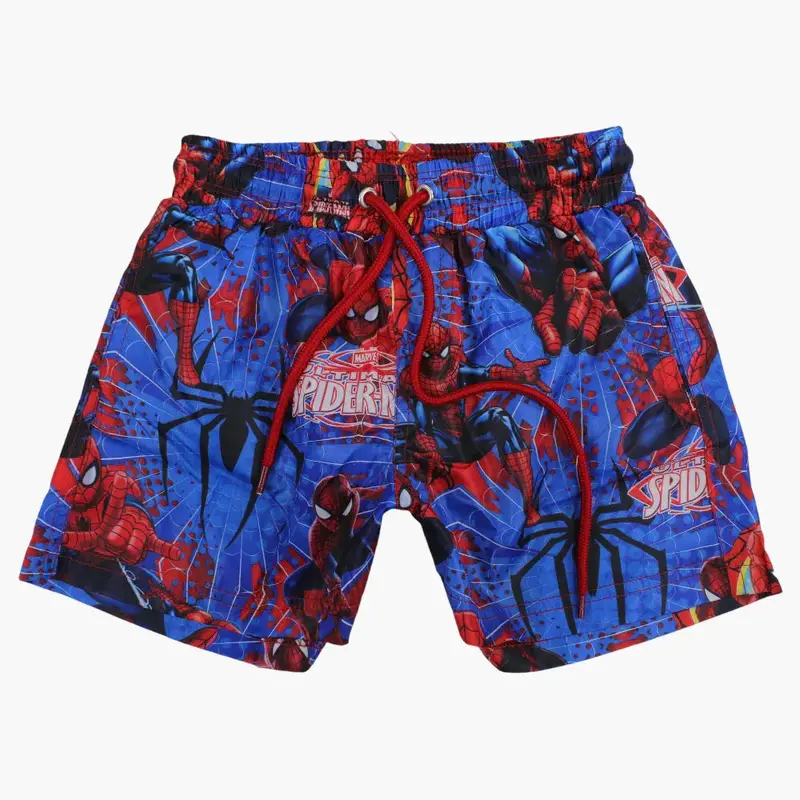 Boys Swim Shorts  Blue with Spider-Man Print