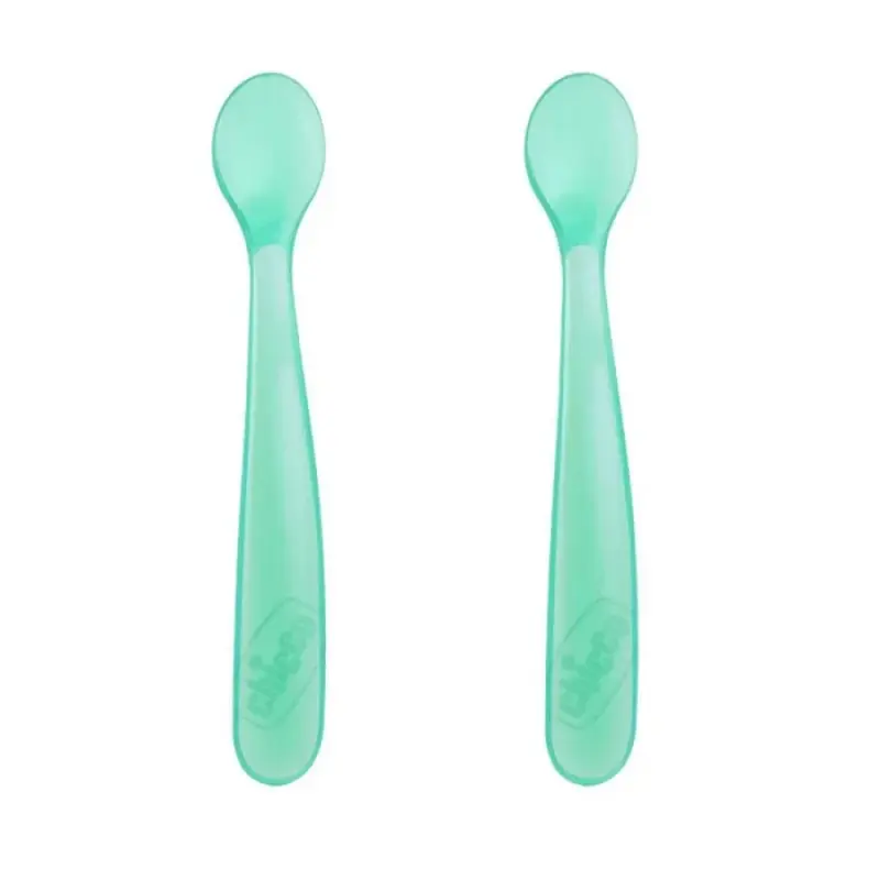 Chicco Soft Silicone Spoon 6M+ Pack of 2