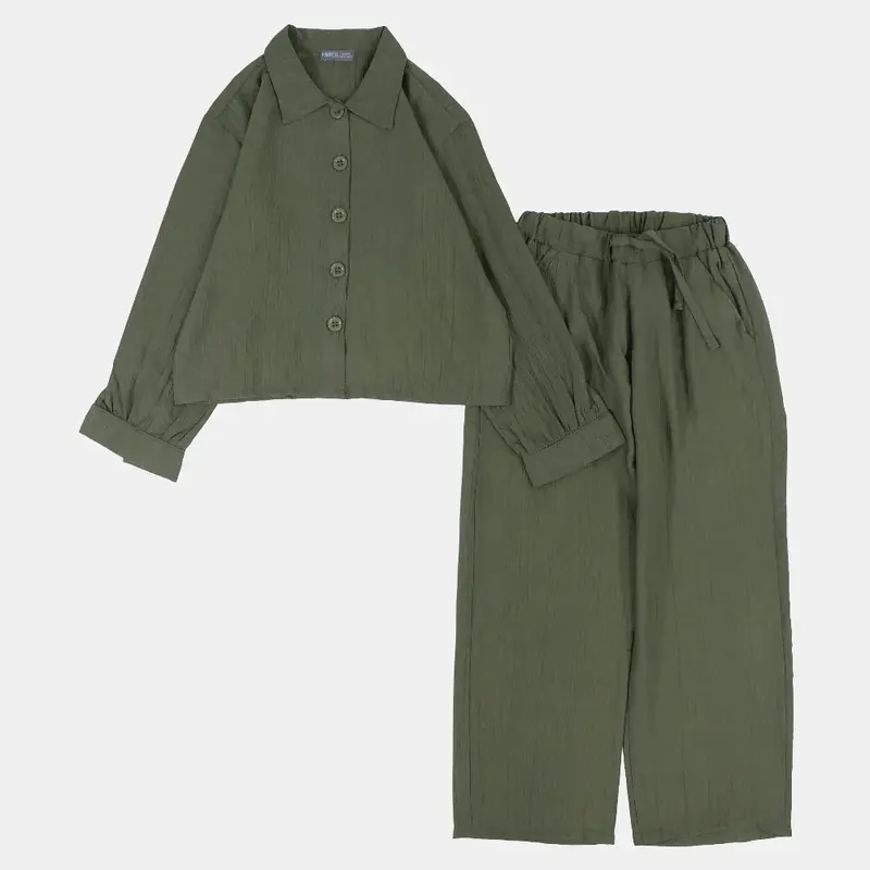 Girls 2-Piece Outfit Set  Dark Olive