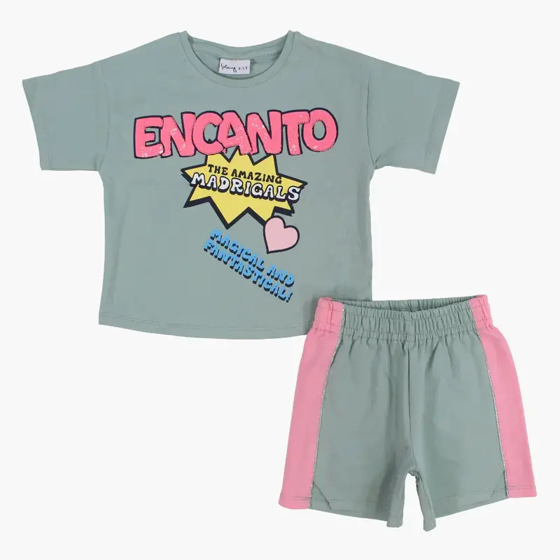 Girls Cotton 2-Piece Outfit Set - Encanto Print