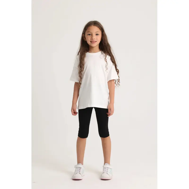 Unisex Kids Basic Cotton T-Shirt - White