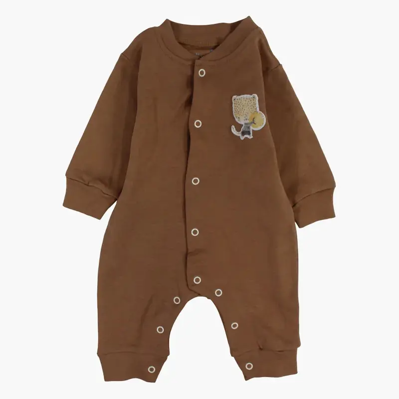 Baby Boys Cotton Footless Onesie  Fun Leopard Print