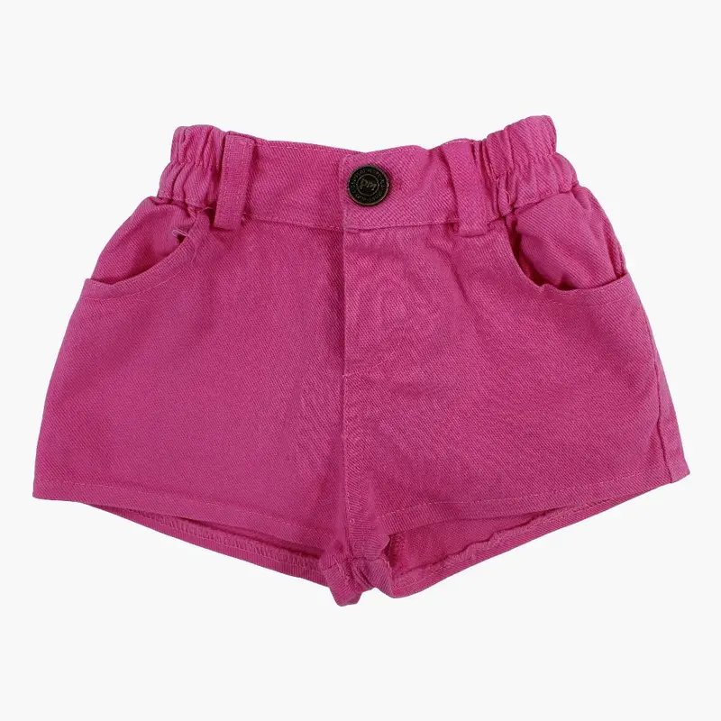 Baby Girls Gabardine Shorts  Fuchsia