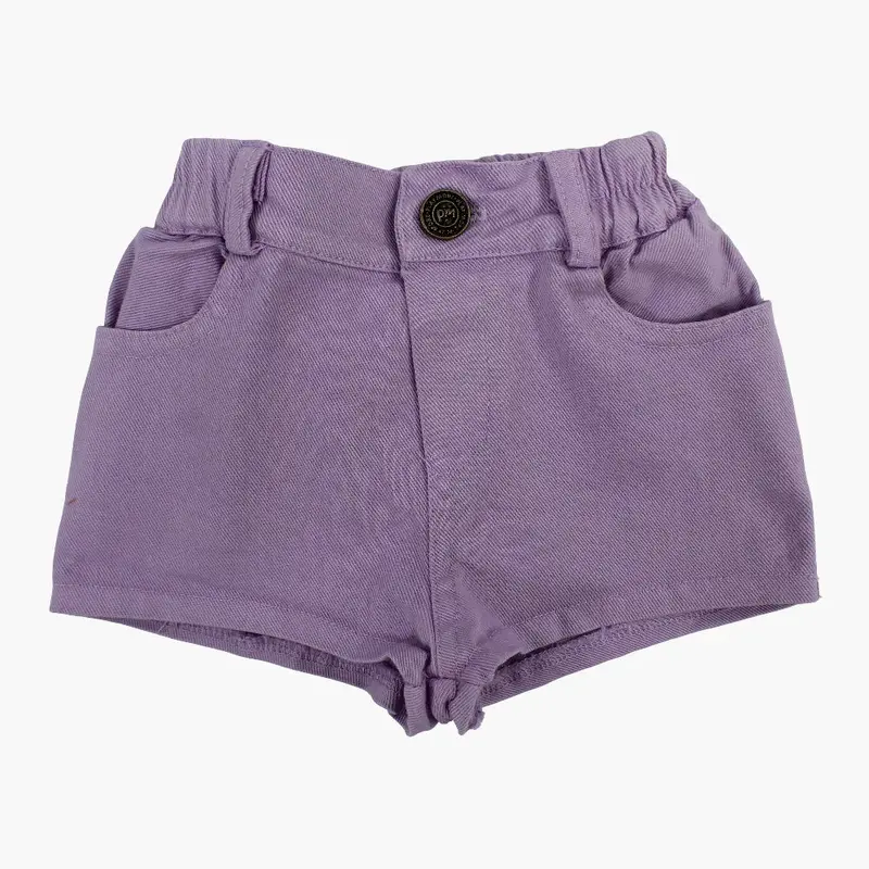 Baby Girls Gabardine Shorts  Purple
