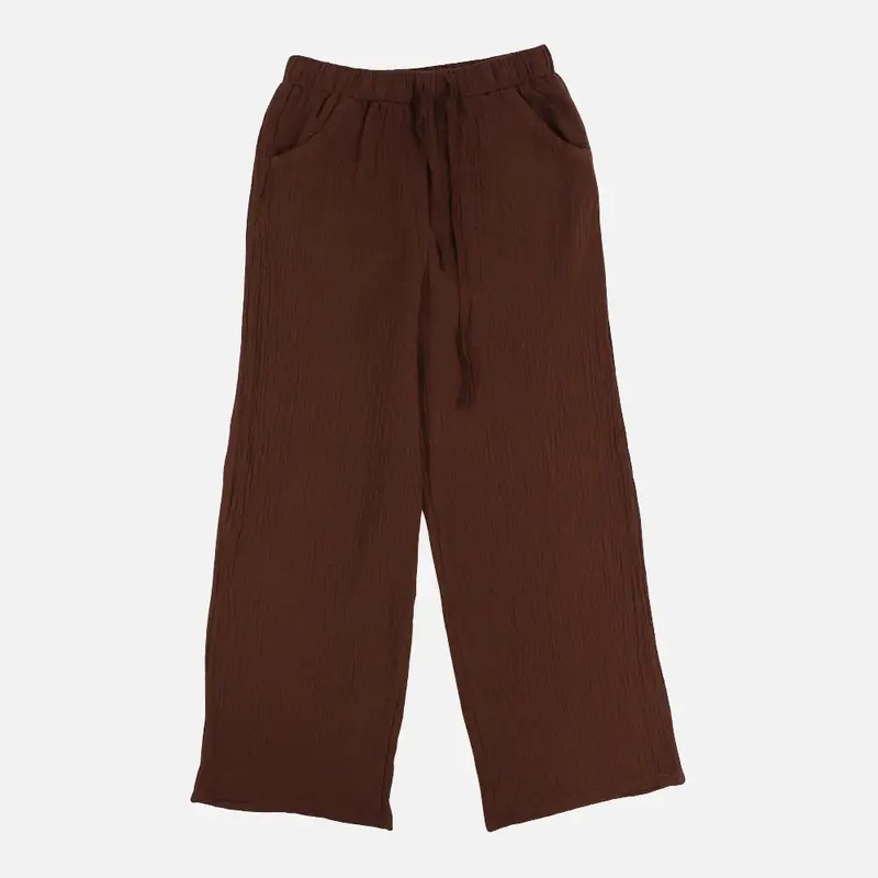 Brown Cotton Pants