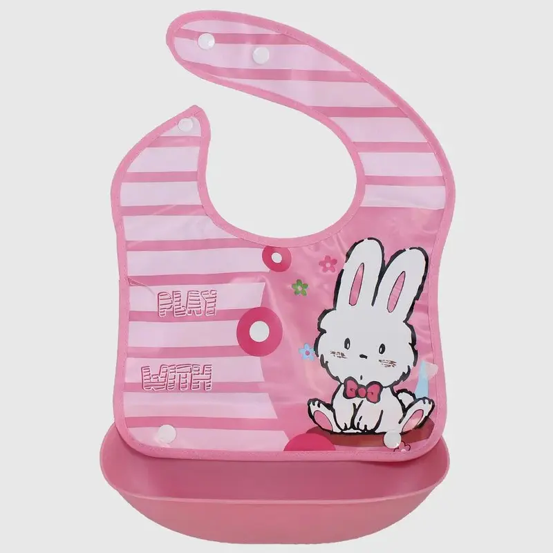 Bunny Bib With Silicone Pocket