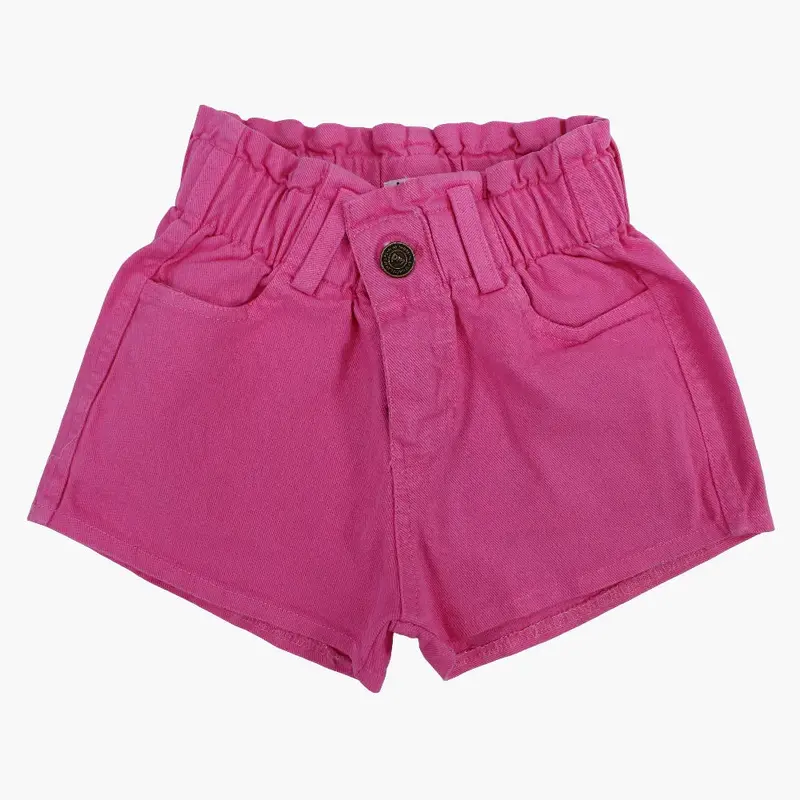 Girls Gabardine Shorts  Fuchsia