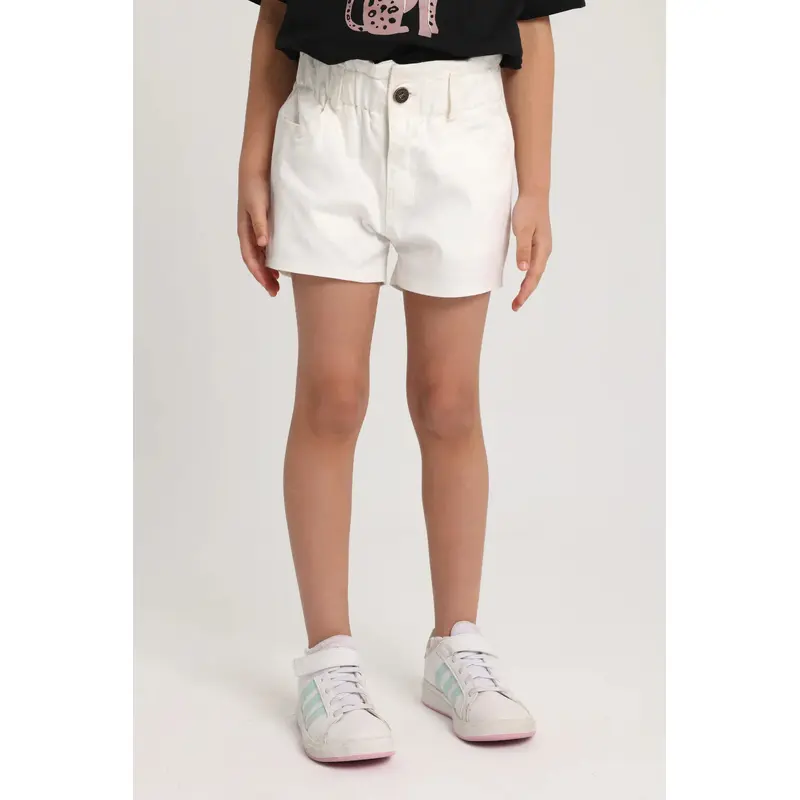 Girls Gabardine Shorts  Offwhite