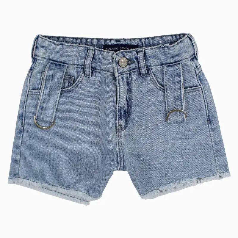 Girls Jean Shorts  Light Wash Denim