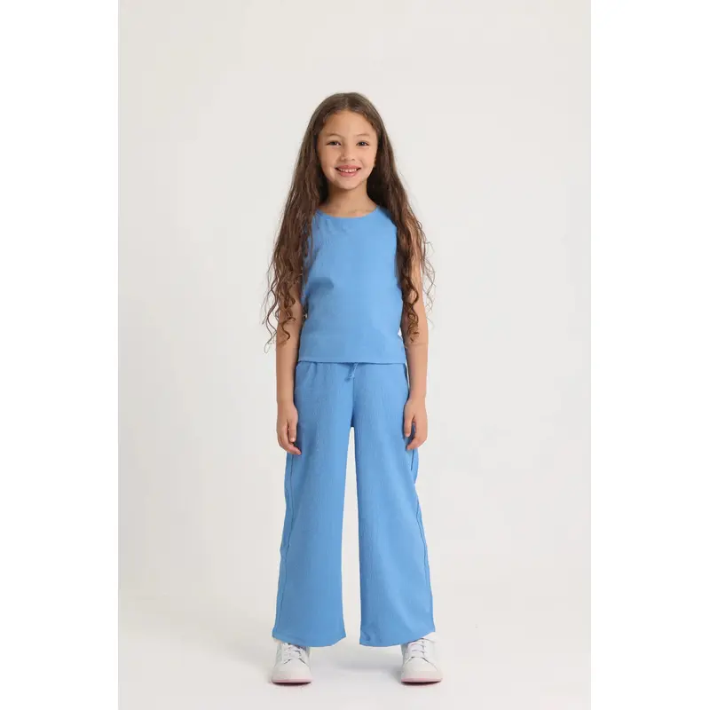 Girls Outfit Set  Babyblue Sleeveless