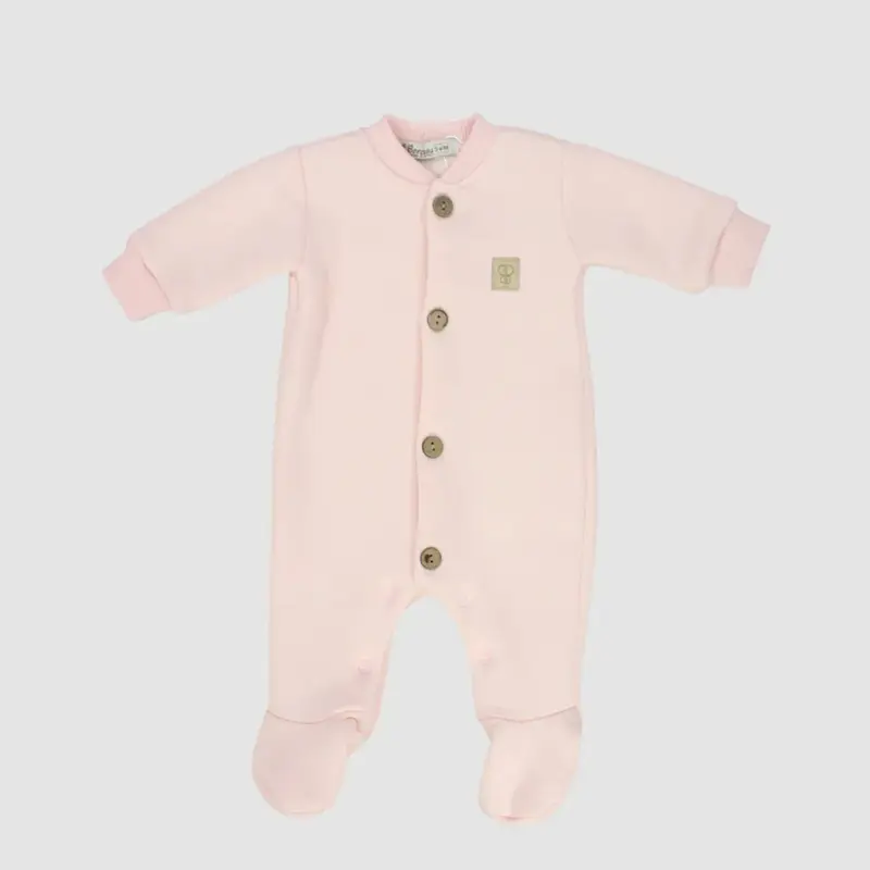 Plain Long-Sleeved Baby Footie