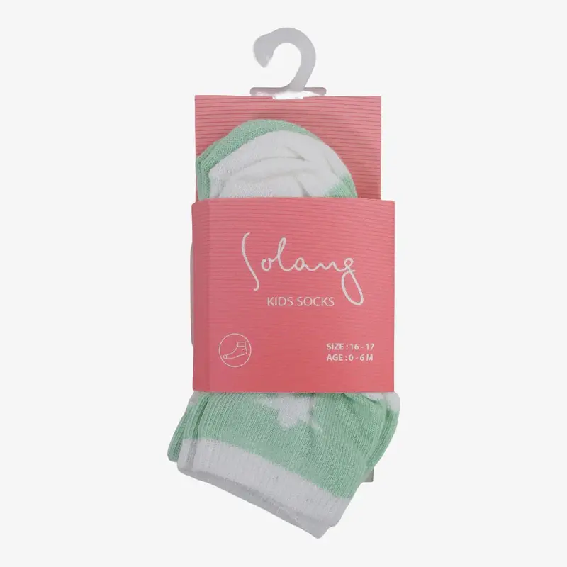 Unisex Baby Cotton Socks - Multicolor with Stars Print