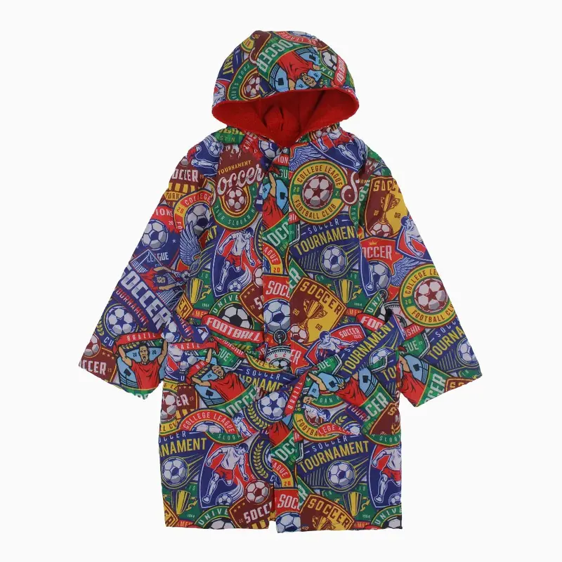 Boys Swim Robe  Football Print
