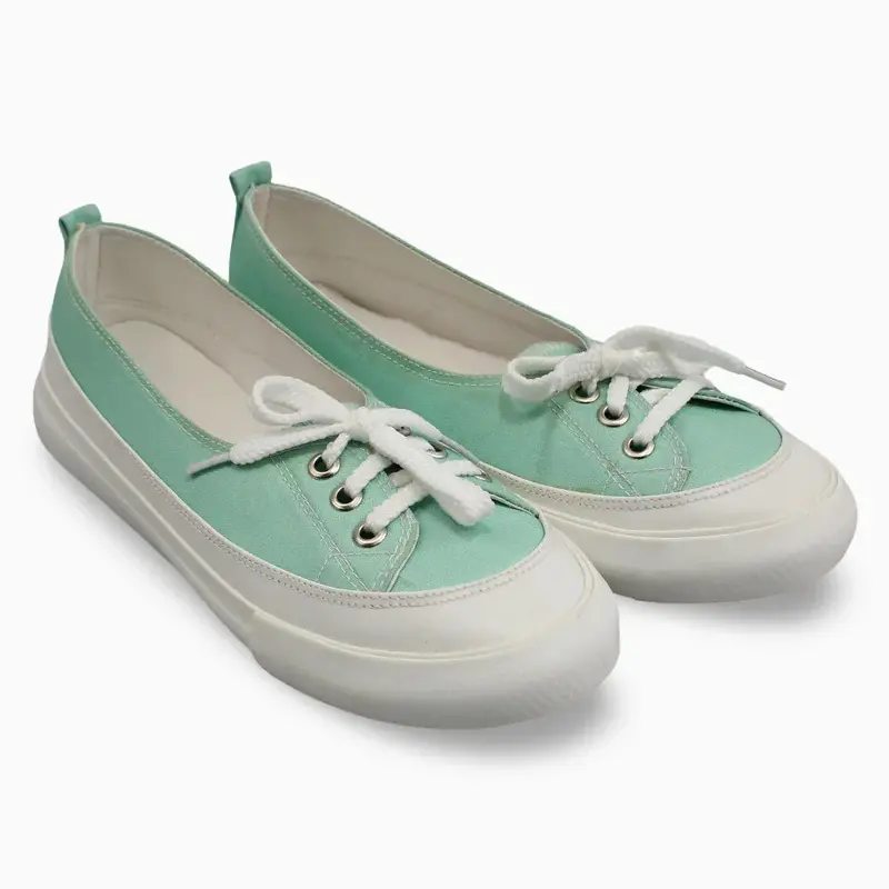 Girls 3-Hole Canvas Shoes  Mint Green