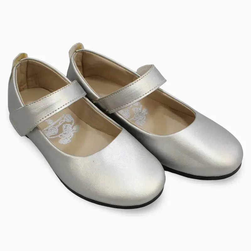 Girls Leather Ballerina  Shiny