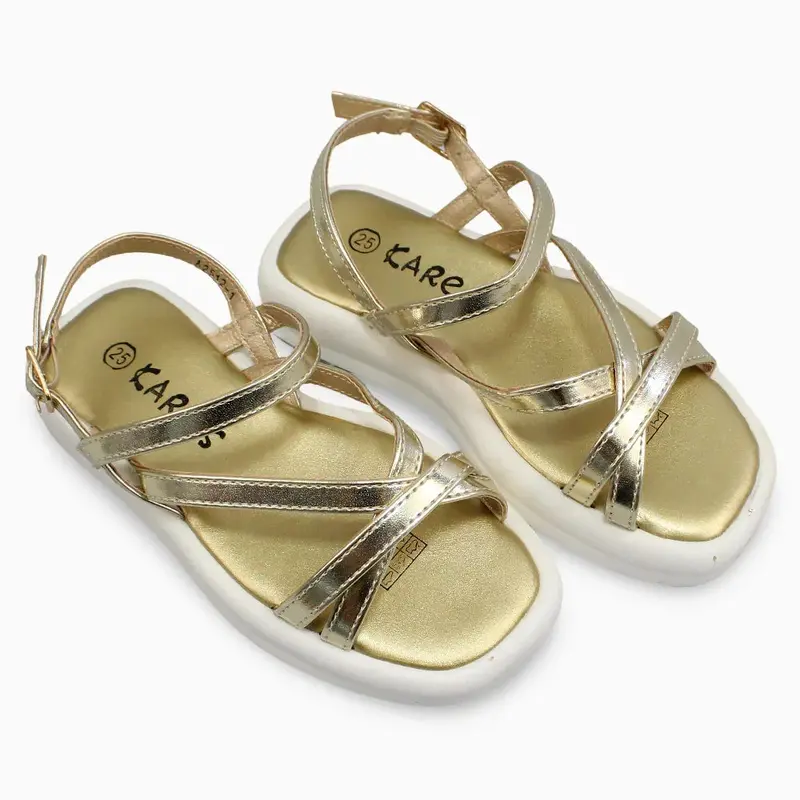 Girls Leather Sandals  Shiny