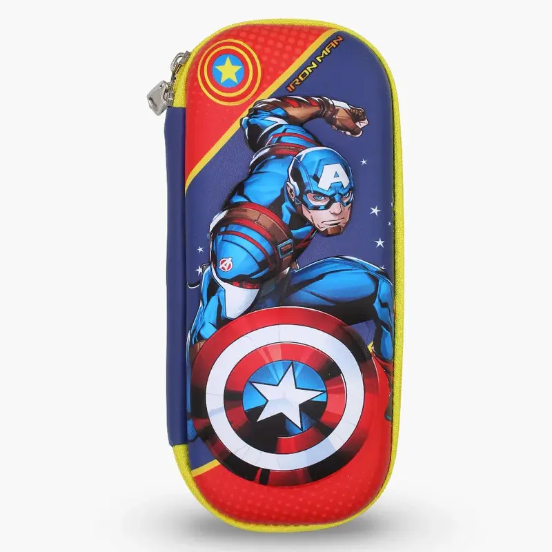 Captain America Pencil Case  Red & Navy Blue