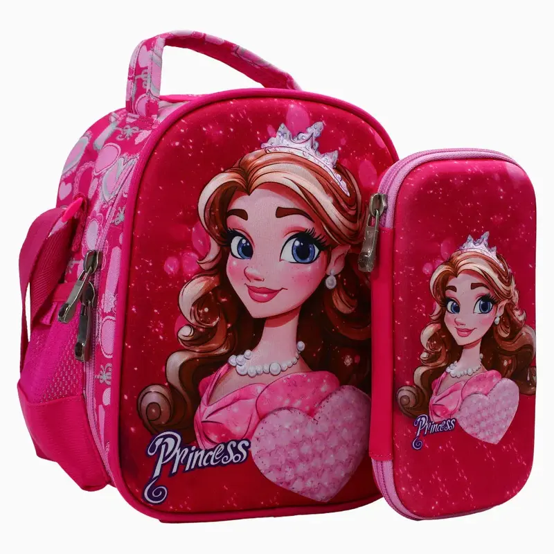 Cute Princess School Set (Lunch Bag + Pencil Case)