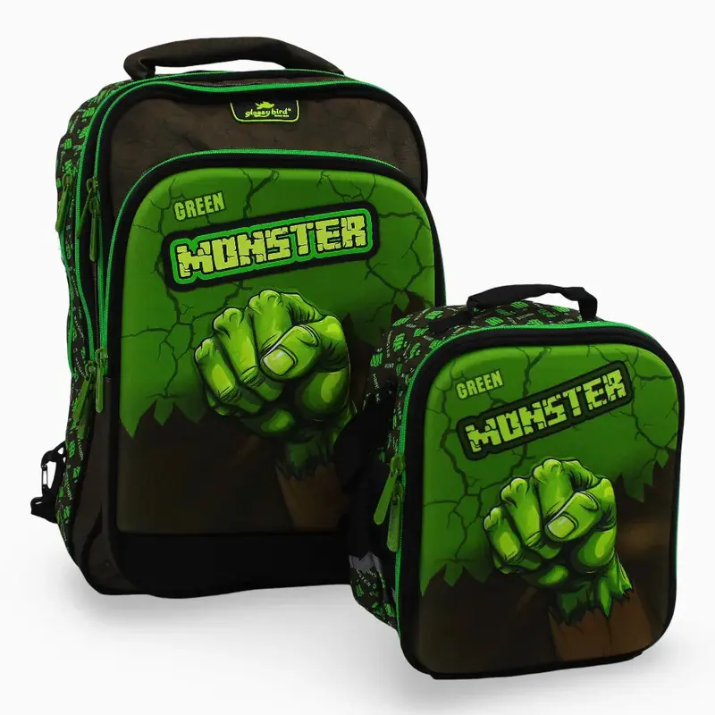 Hulk School Set  18 Inches (Backpack & Lunch Bag)