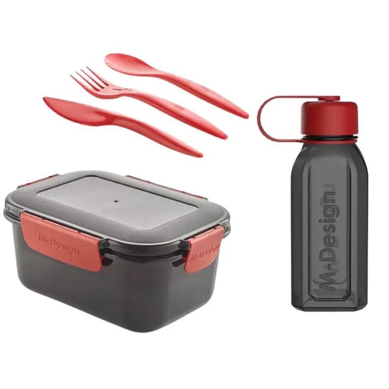 M-Design Lunch Set - 1.1 L Red/Black