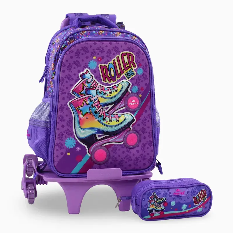 Roller Time School Set  17 Inches (Trolley Bag + Pencil Case)