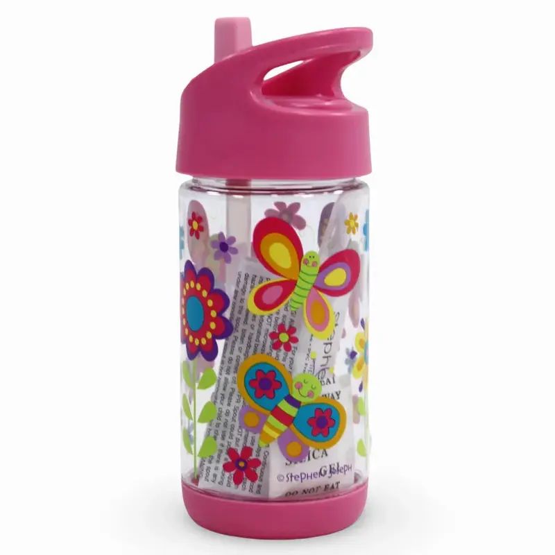 Stephen Joseph Butterfly Flip Top Water Bottle  500ml