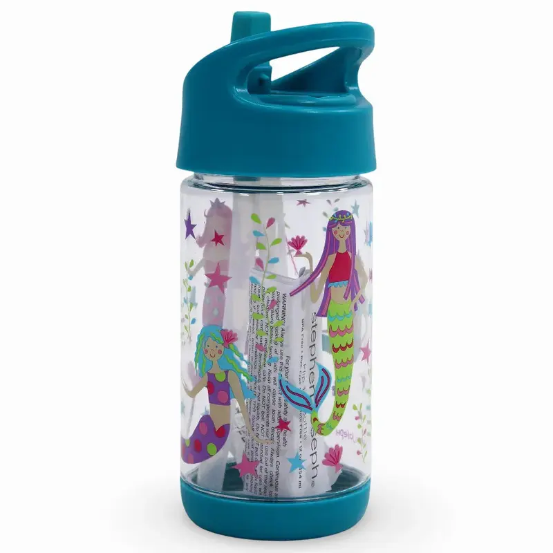 Stephen Joseph Mermaid Flip Top Water Bottle  500ml