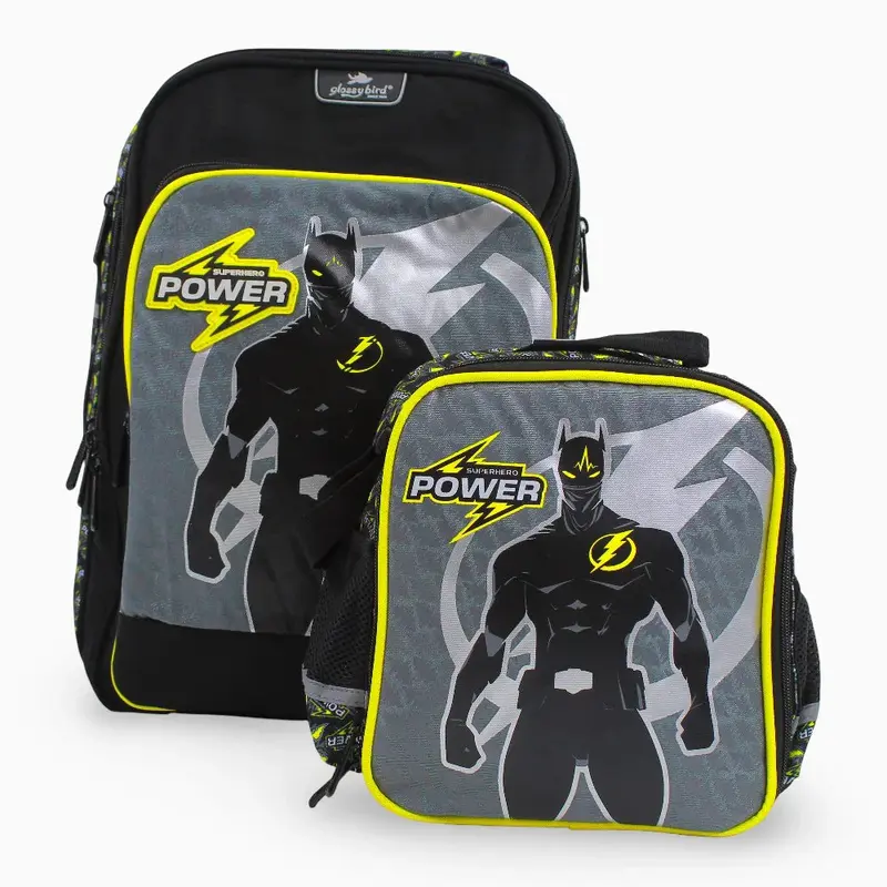 Superhero Power School Set  18 Inches (Backpack & Lunch Bag)