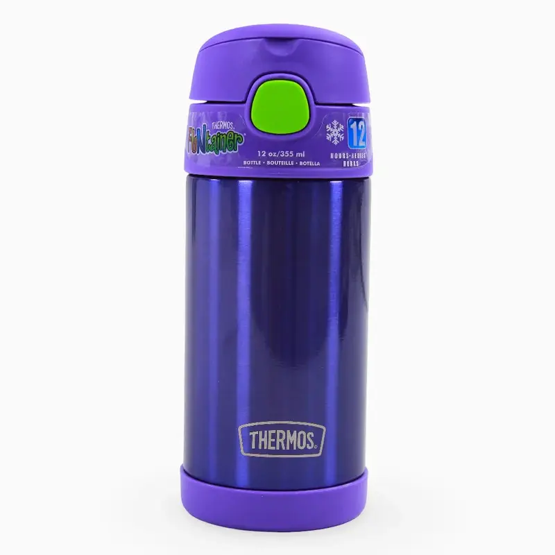 Thermos Funtainer Vacuum Insulated Straw Bottle - Purple (355 ml)