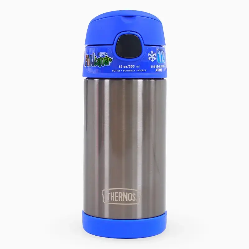 Thermos Funtainer Vacuum Insulated Straw Bottle - Smoke (355 ml)