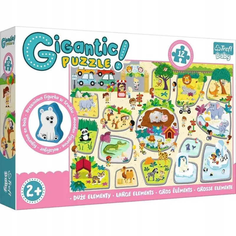12-Piece Gigantic Zoo Jigsaw Puzzle Kit