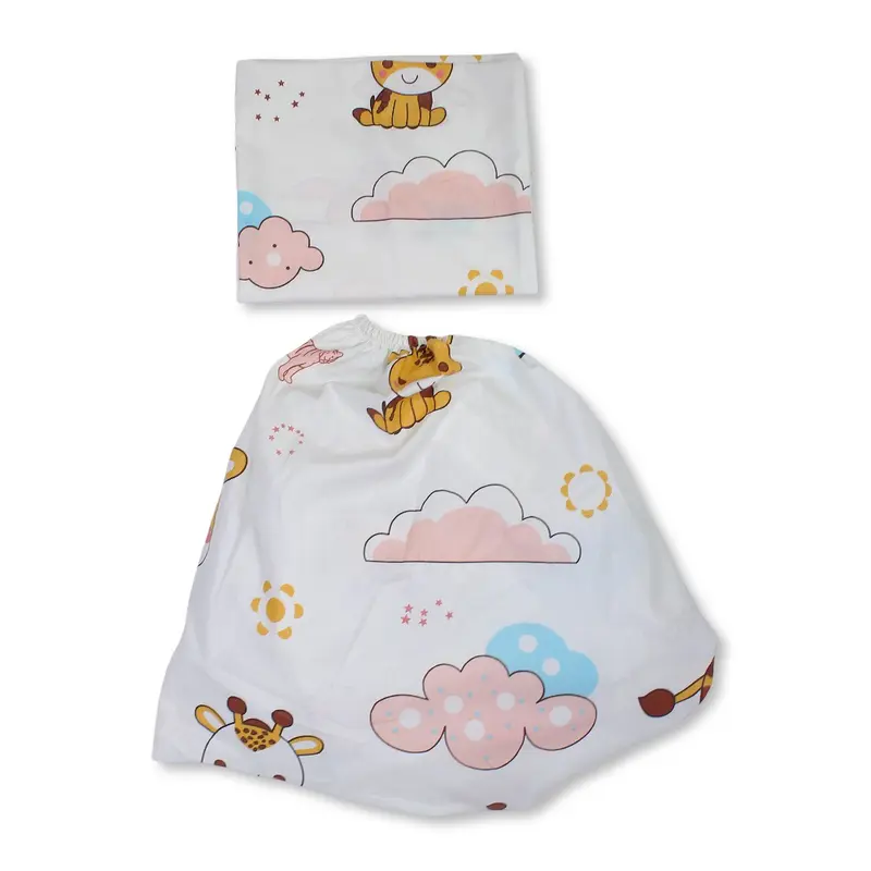 Bed Sheet Set  Giraffe & Clouds Print