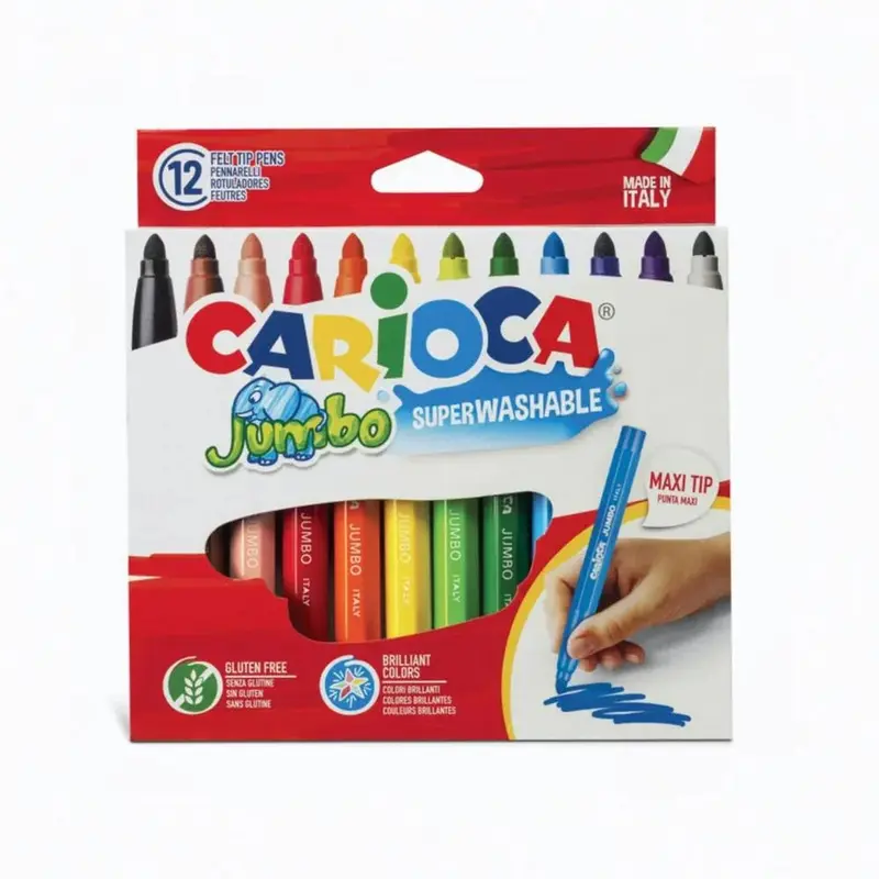 Carioca Jumbo Flowmaster Colours  12 Colors