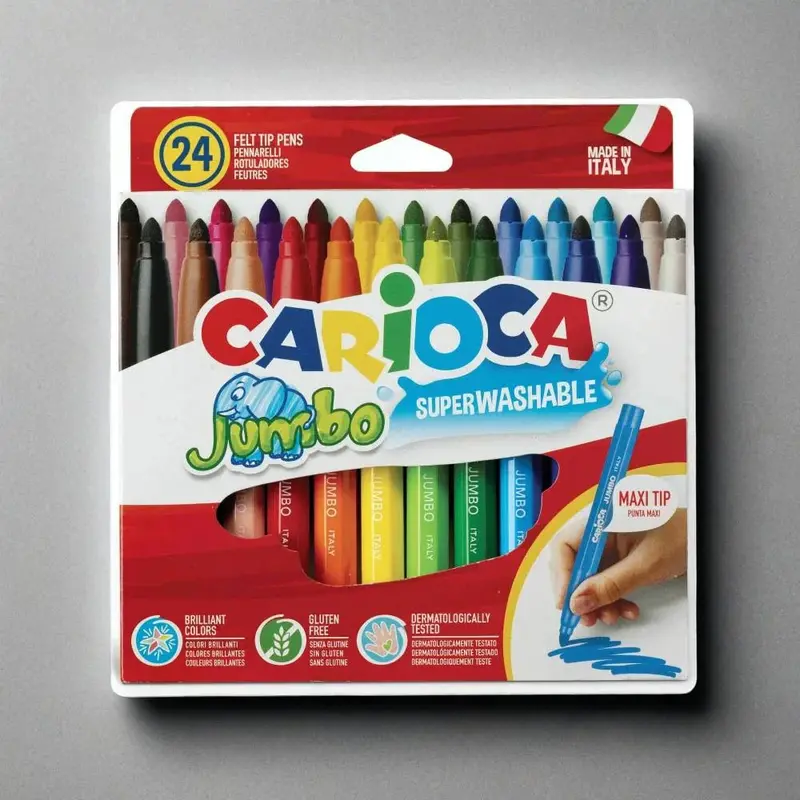 Carioca Jumbo Flowmaster Colours  24 Colors