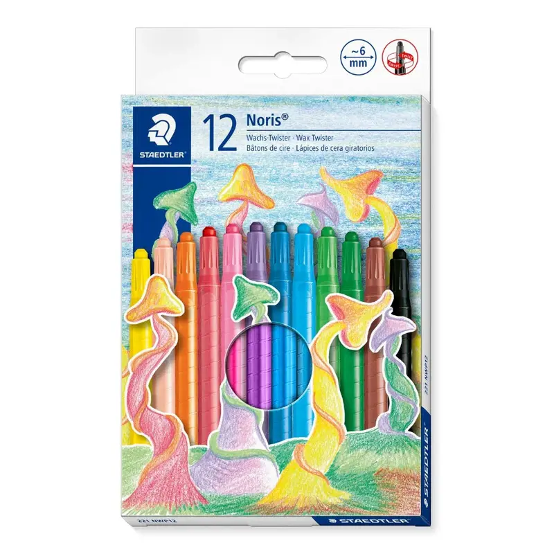 Staedtler Noris Twist Wax Crayons  12 Colors