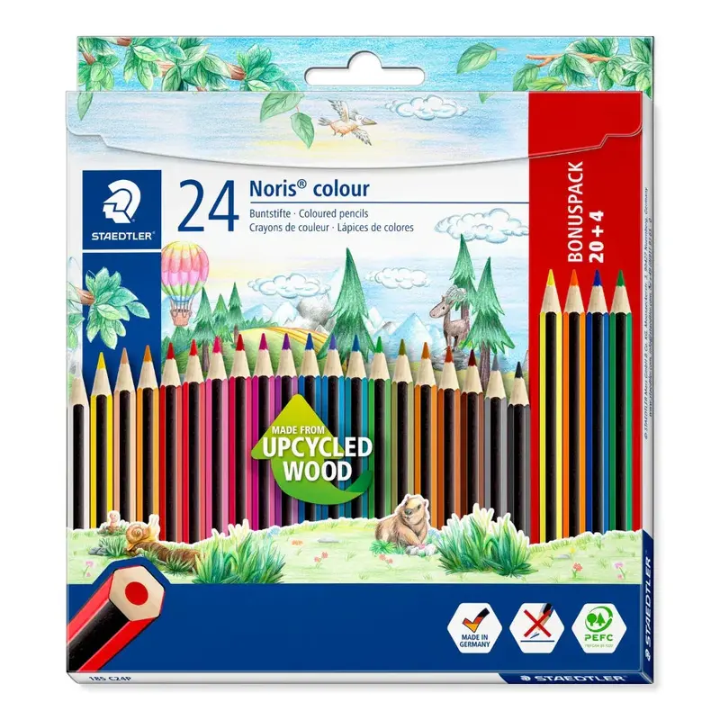 Staedtler Noris Wooden Colored Pencils  24 Colors (20+4 Promotion)